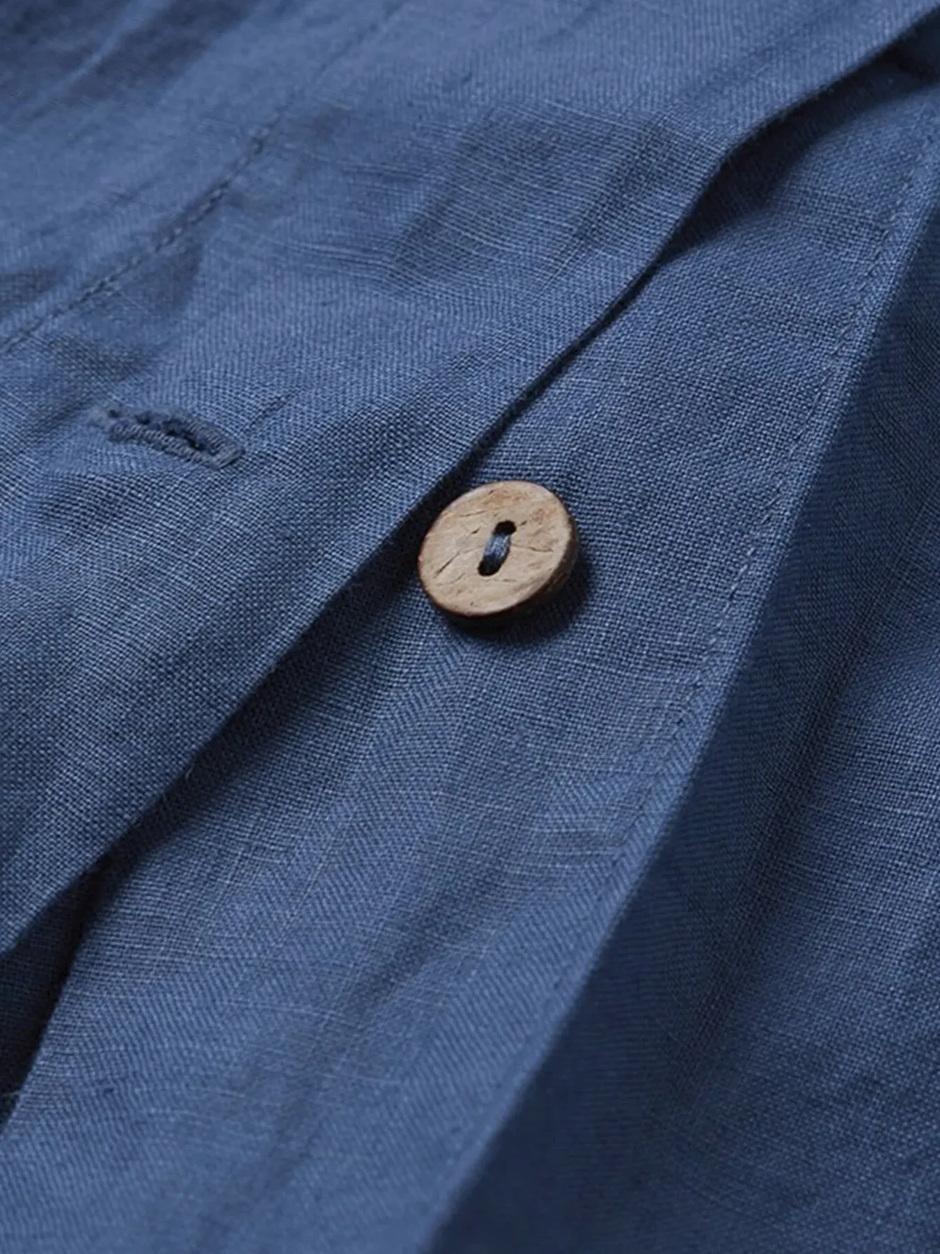 Single Duvet Cover - Blueberry, Linen Blend