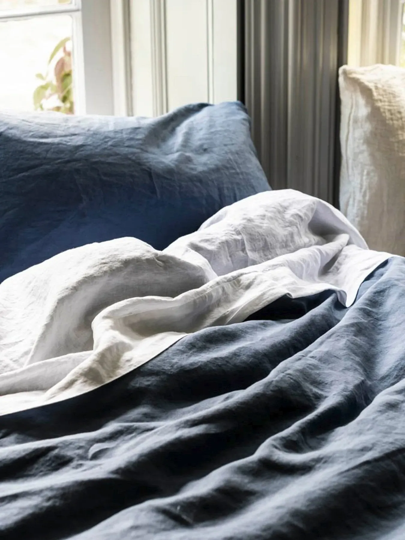 Single Duvet Cover - Blueberry, Linen Blend image