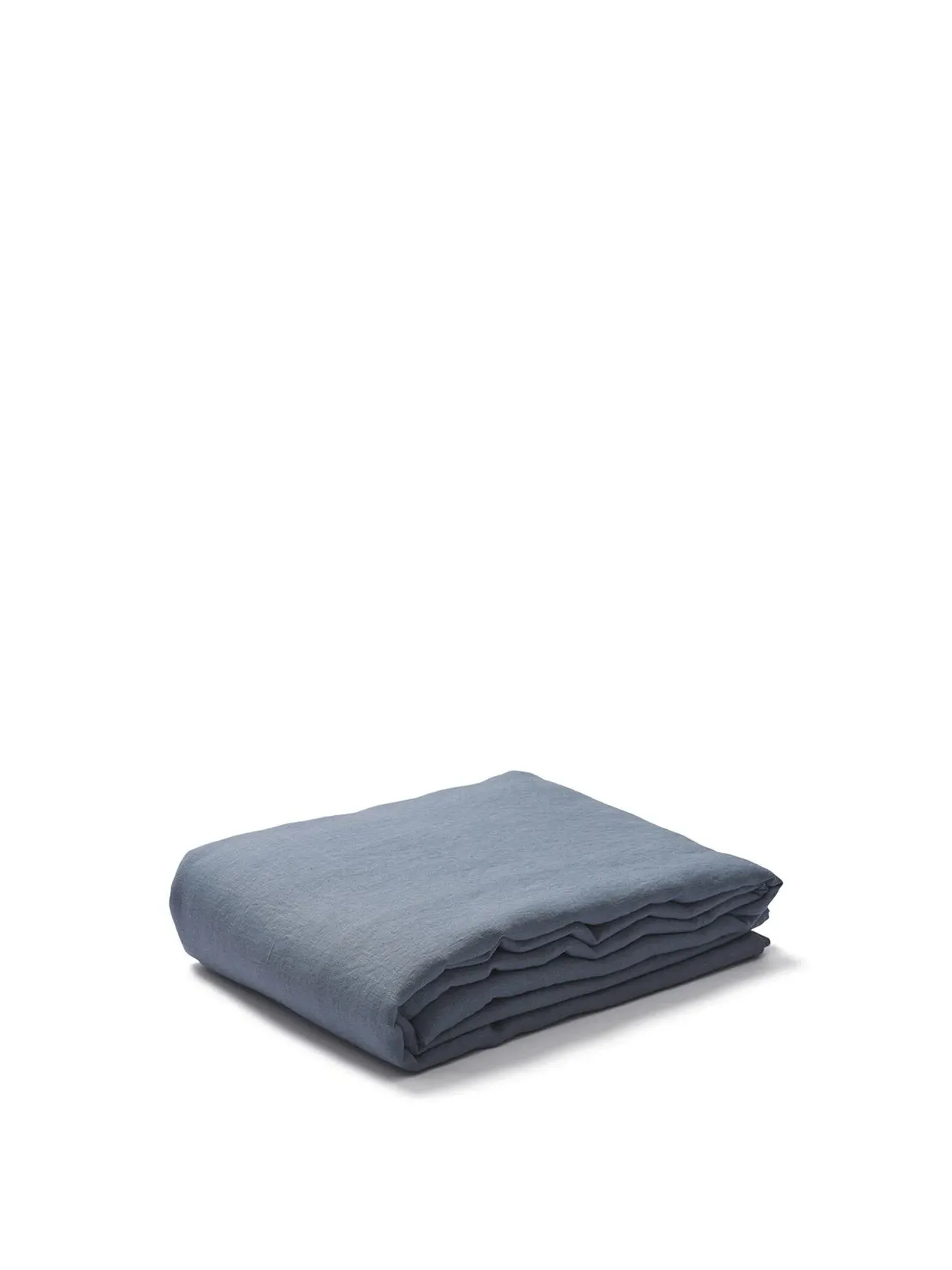 Single Duvet Cover Plain - Dusk Blue, Linen