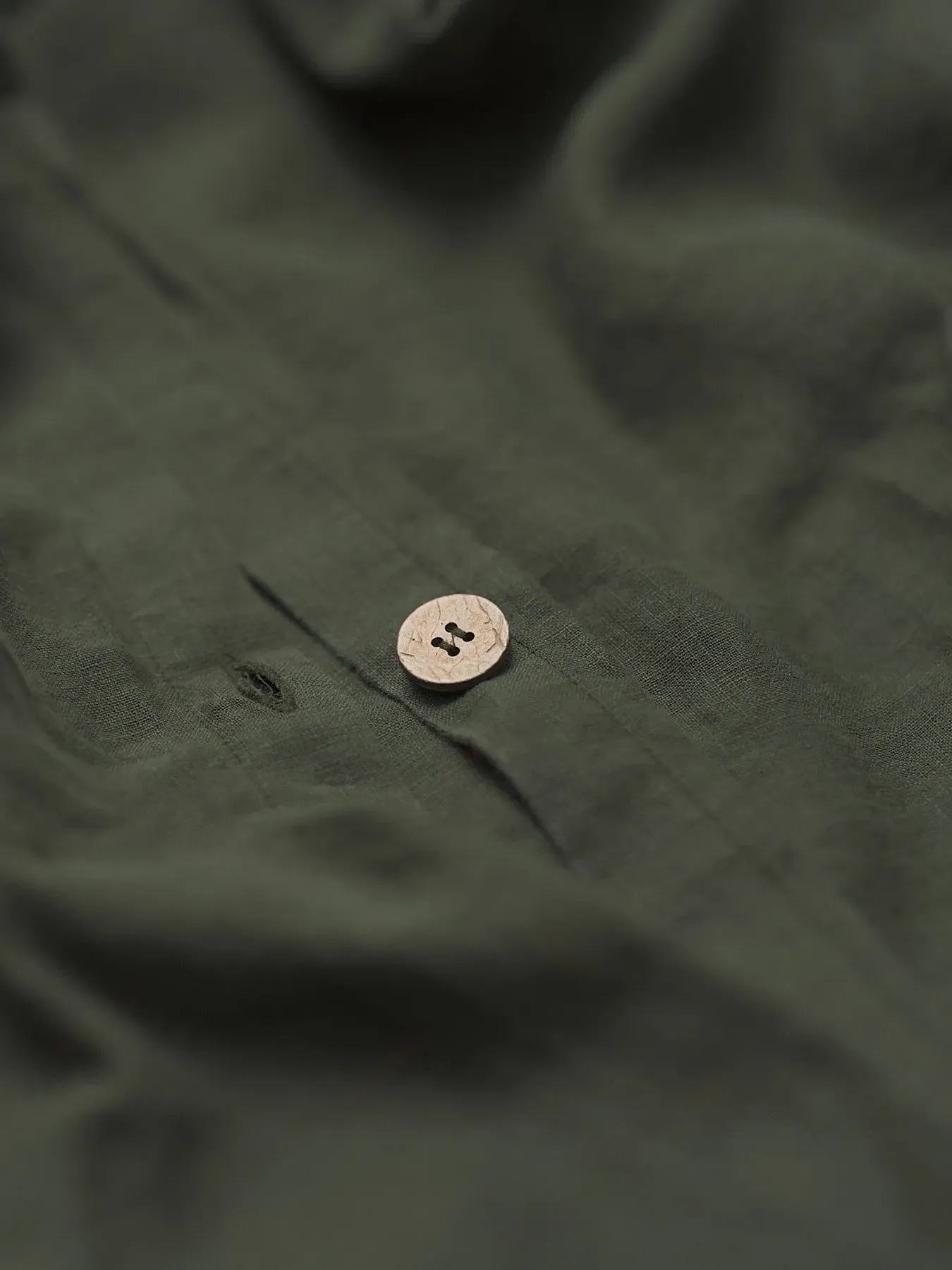 Single Duvet Cover Plain - Fern Green, Linen