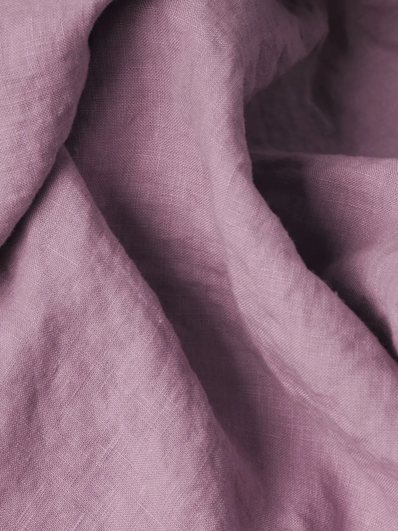 Single Duvet Cover Plain - Raspberry, Linen Blend image