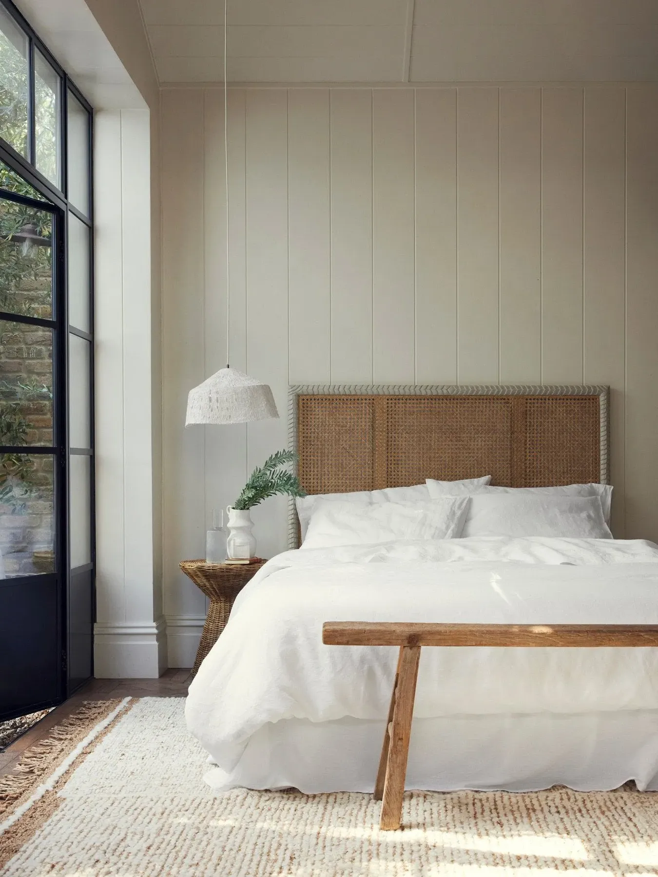 Single Duvet Cover Plain - White, Linen Blend image