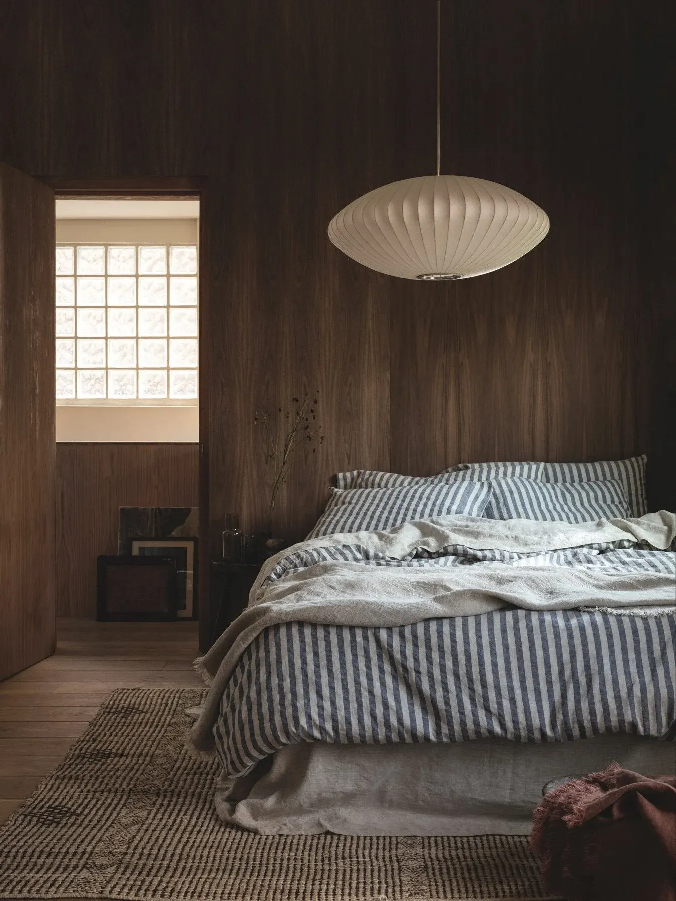Single Duvet Cover Stripe - Atlantic, Linen Blend image