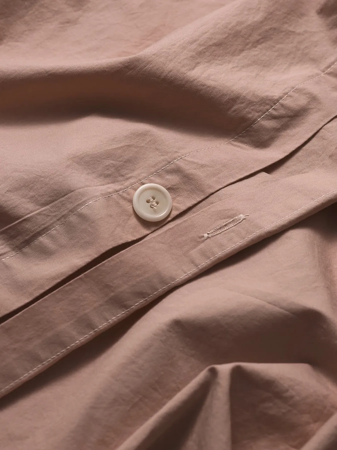 Single Duvet Cover Washed Percale - Pink, Cotton