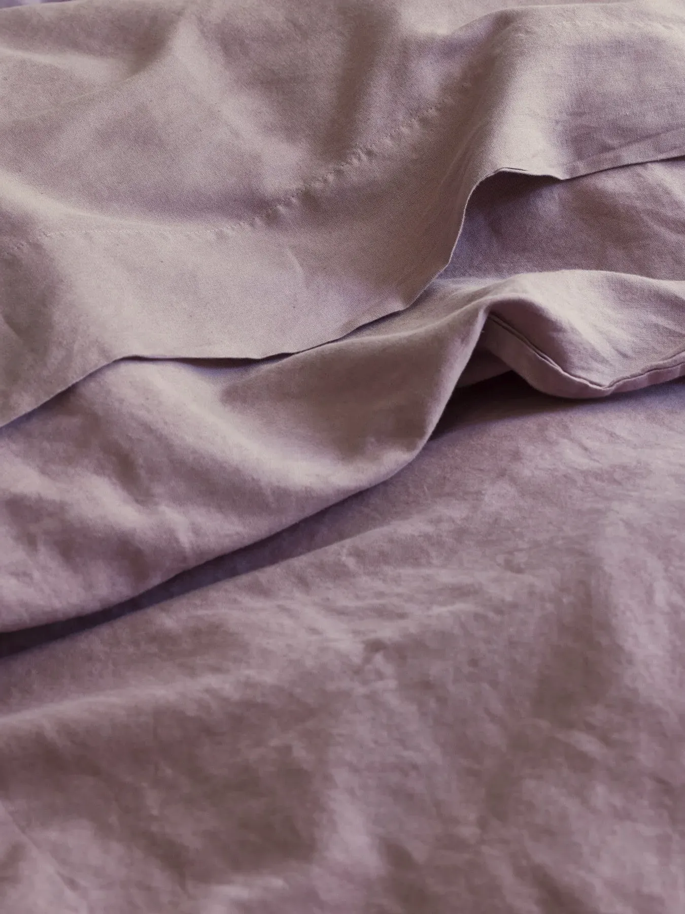 Single Flat Sheet Plain - Elderberry, Linen image