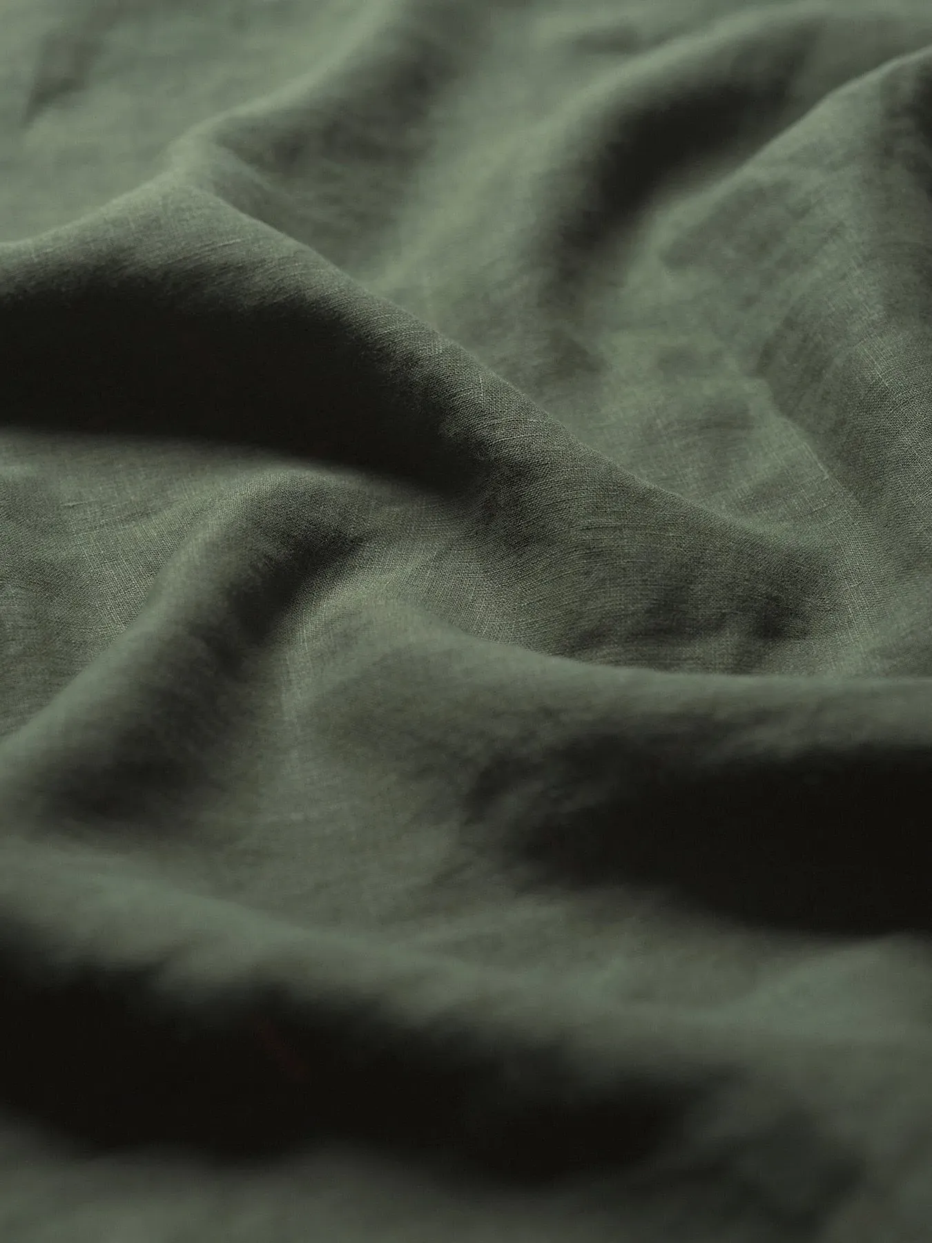 Square Pillowcase Pair - Fern Green, Linen Blend