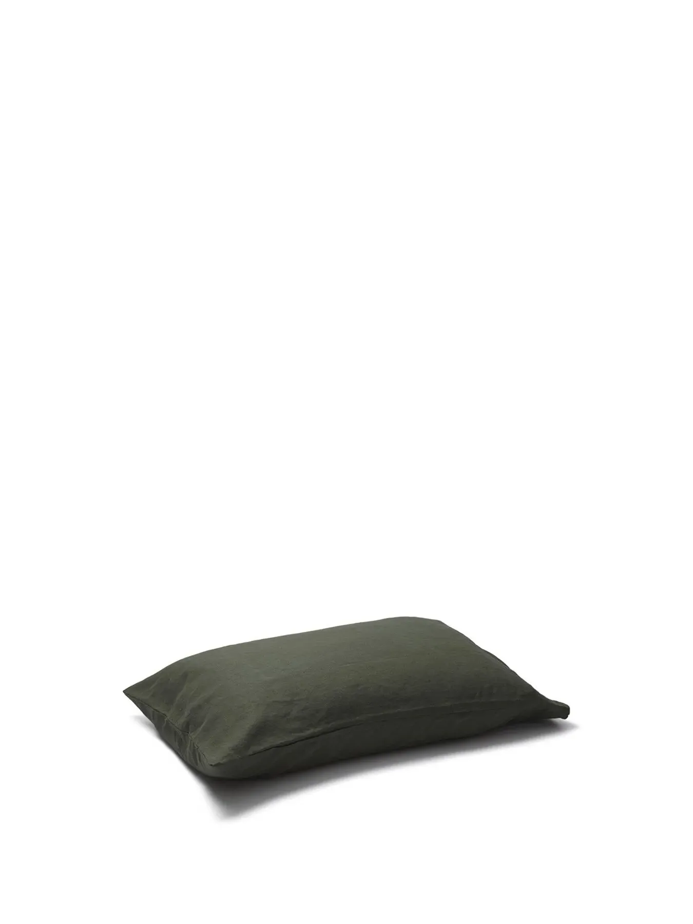 Square Pillowcase Pair - Fern Green, Linen Blend