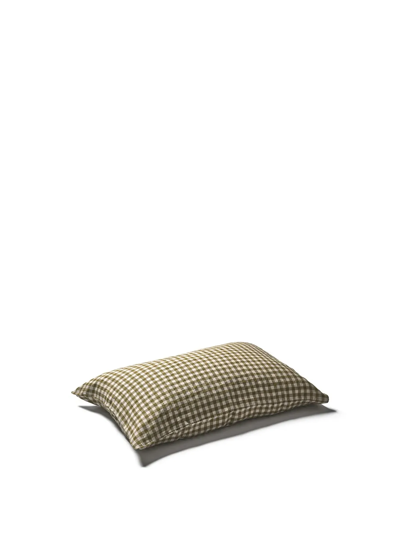 Square Pillowcase Pair - Green, Linen Blend
