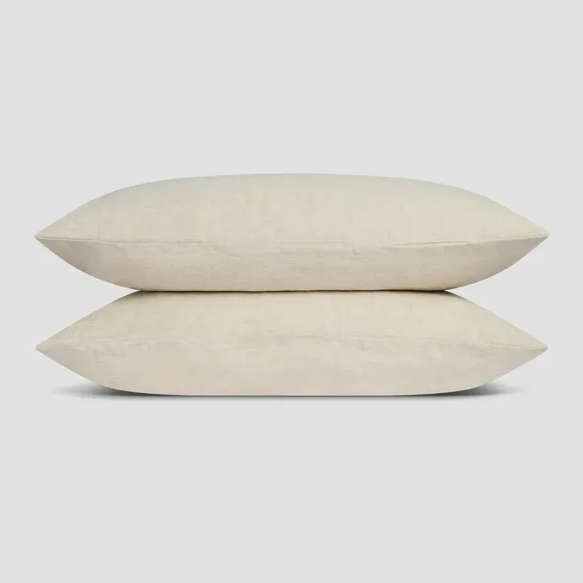 Square Pillowcase Pair - Oatmeal, Linen
