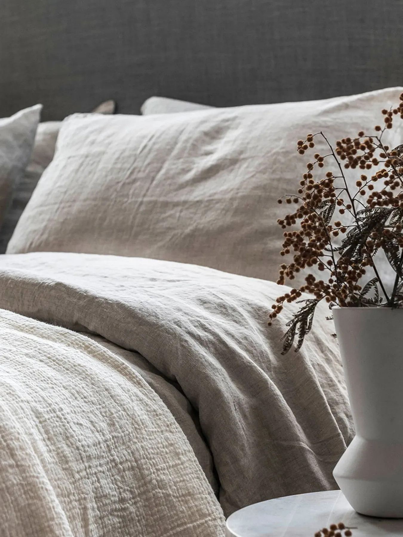 Square Pillowcase Pair - Oatmeal, Linen