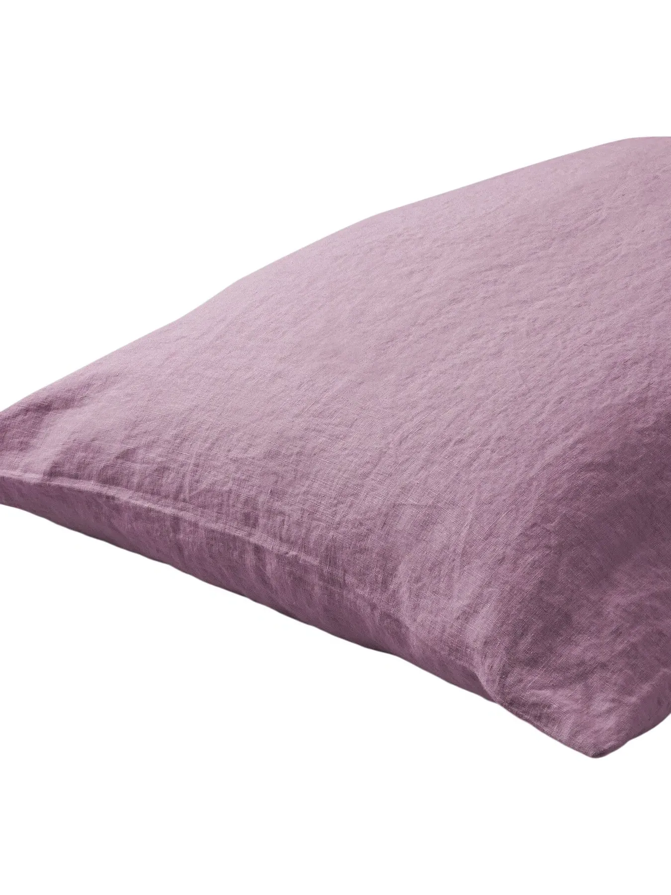 Square Pillowcase Pair - Raspberry, Linen Blend