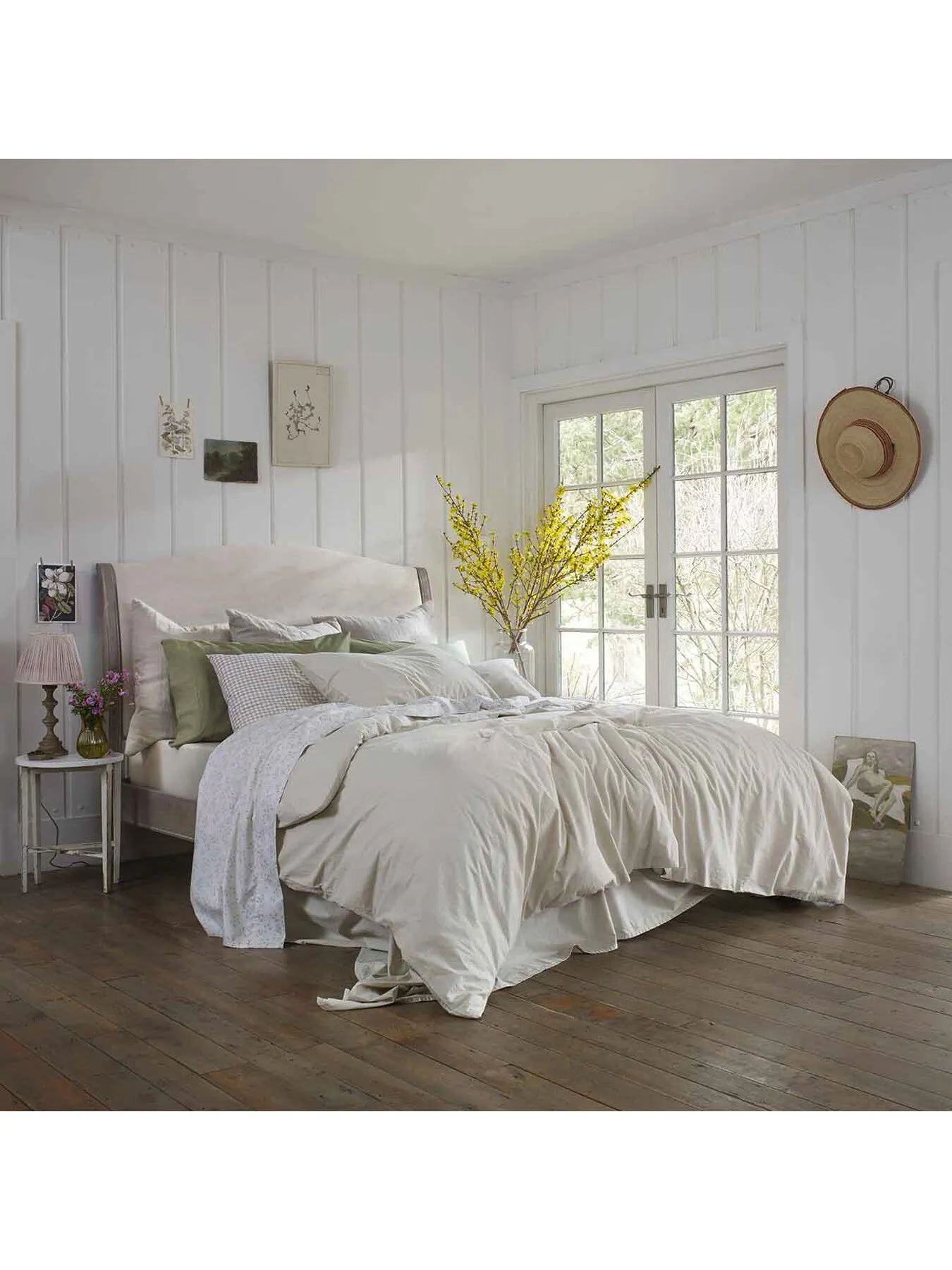 Square Pillowcases Pair - Neutral, Cotton