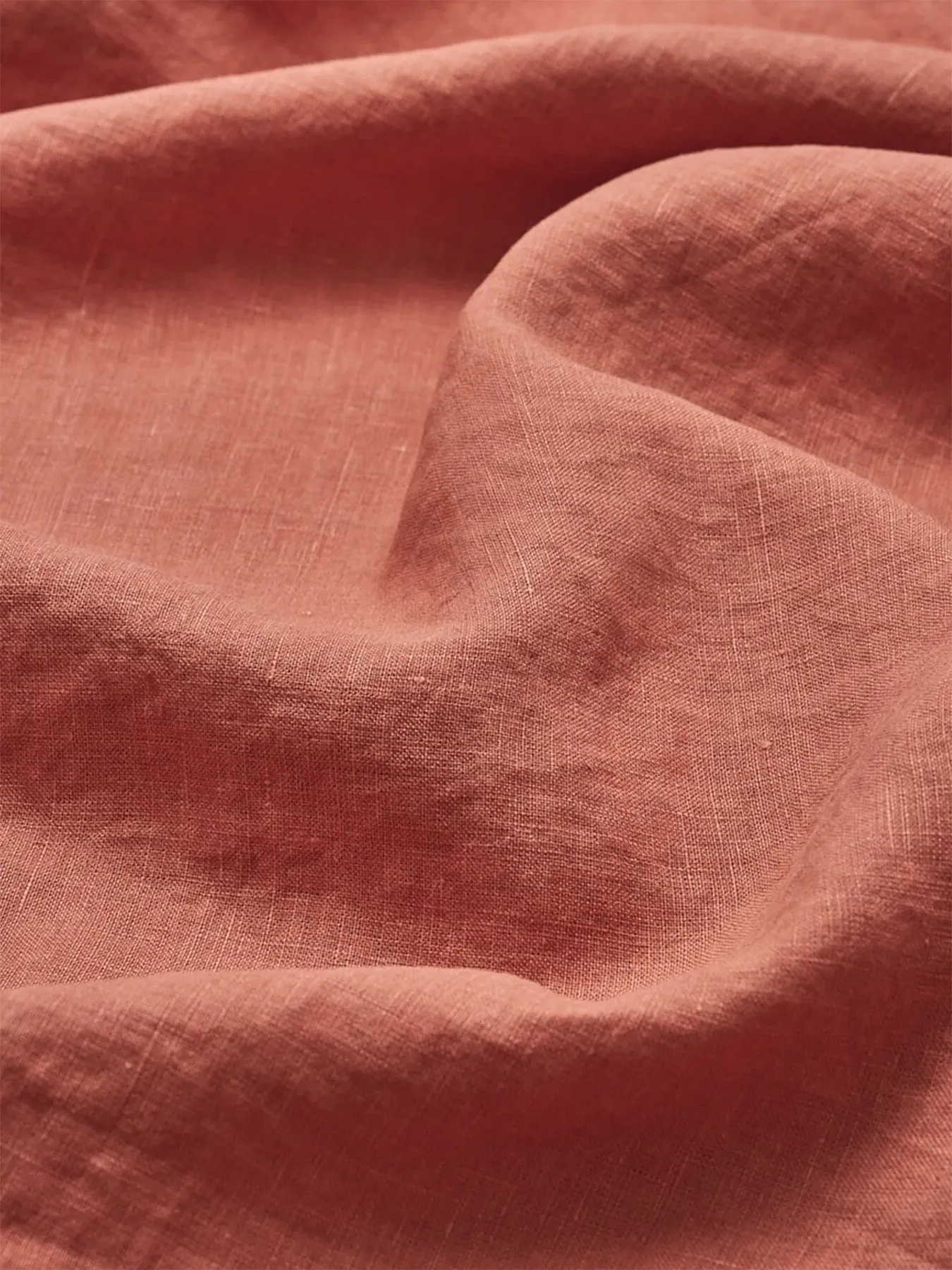 Square Pillowcases Pair - Orange, Linen