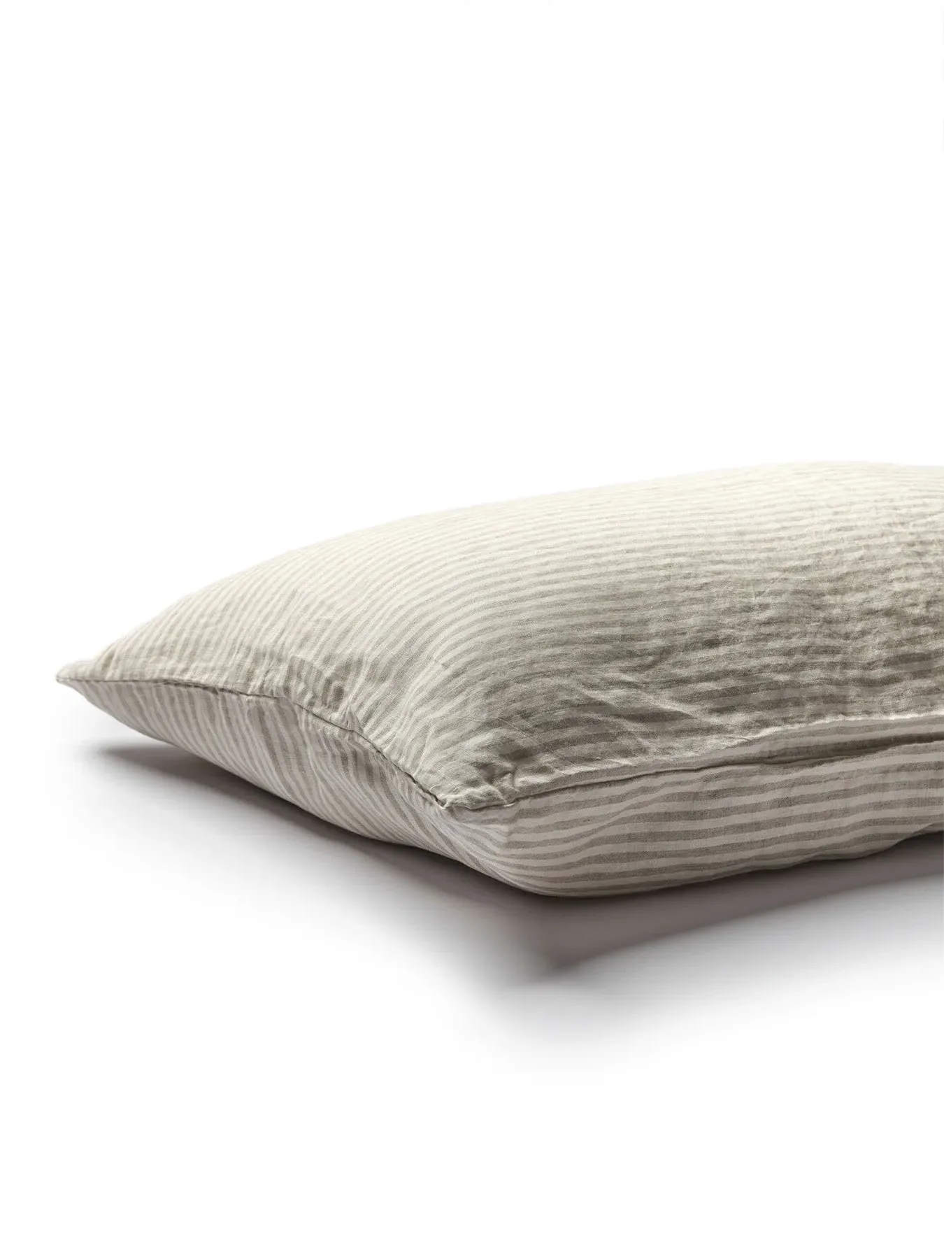Square Pillowcases Stripe Pattern - Neutral, Linen