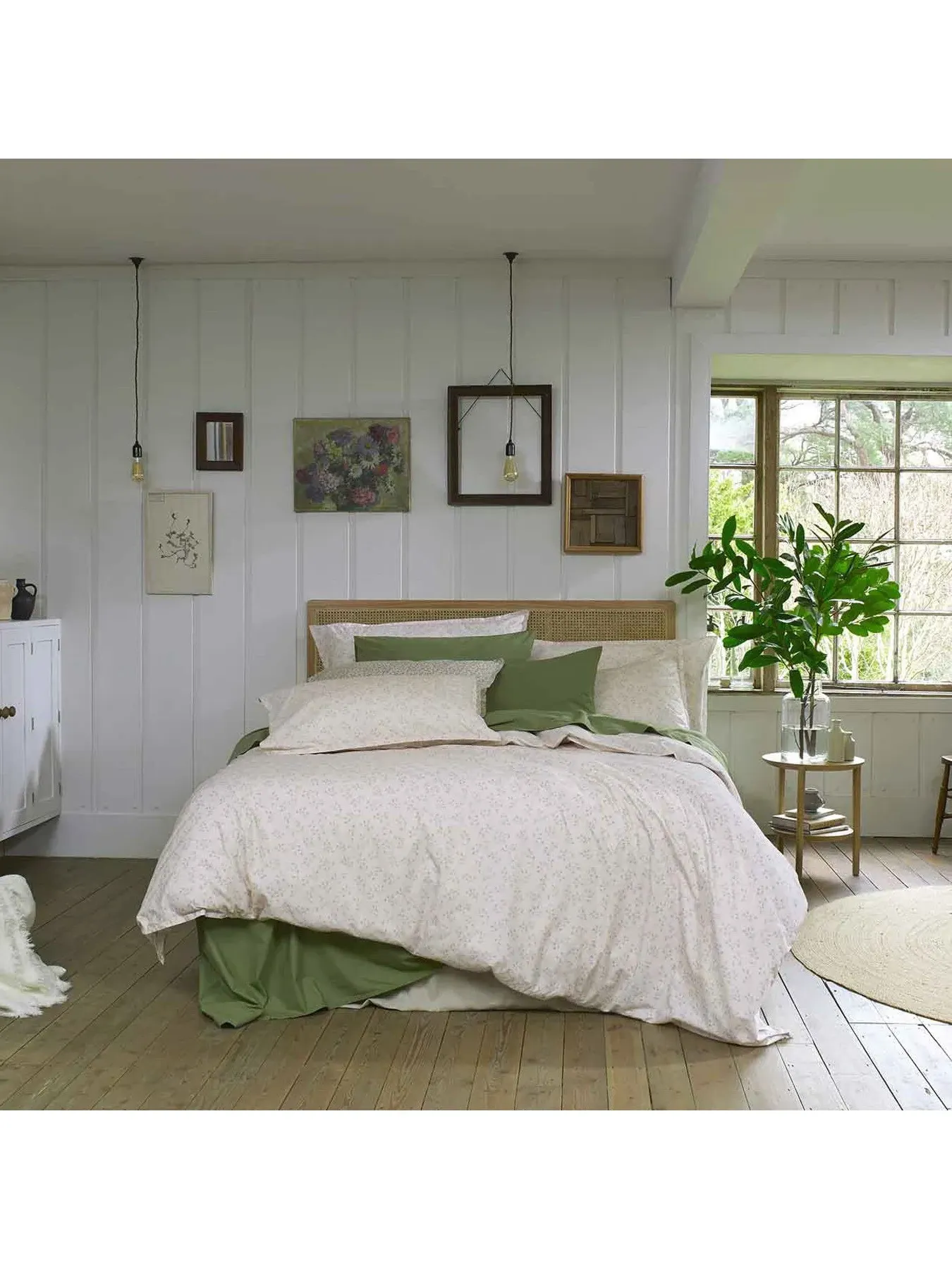 Square Pillowcases with Floral Print - Cotton