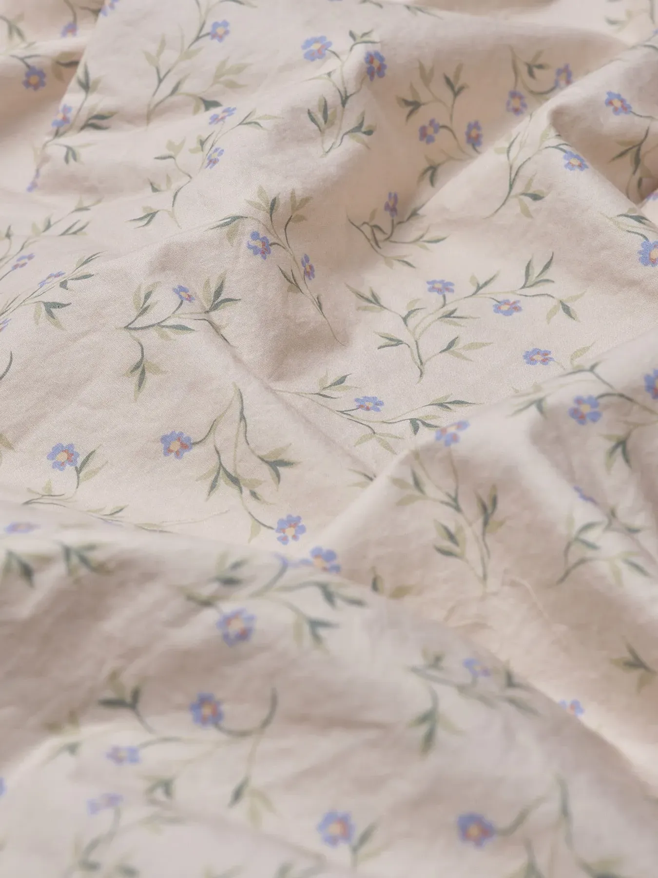 Square Pillowcases with Floral Print - Cotton