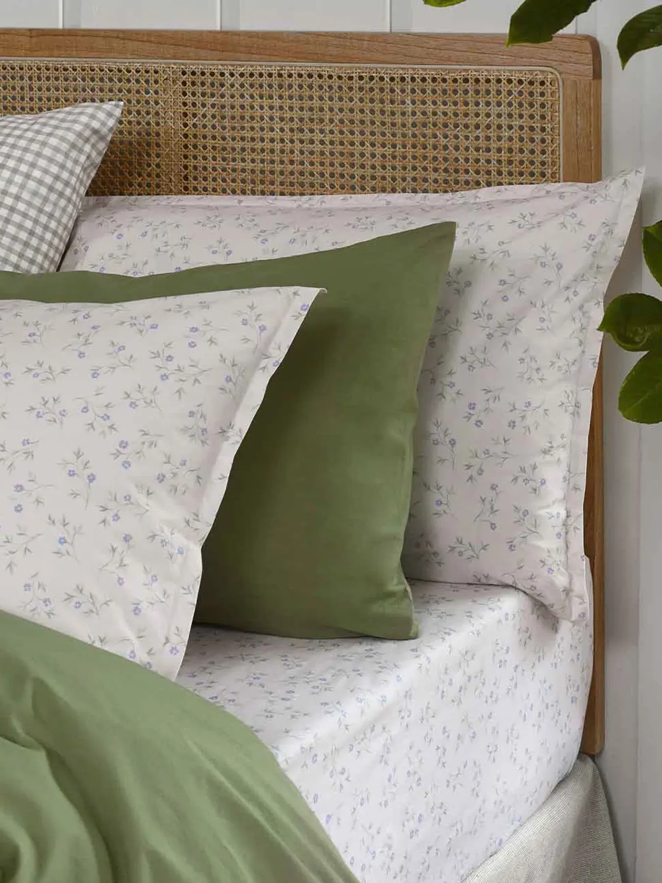 Square Pillowcases with Floral Print - Cotton image