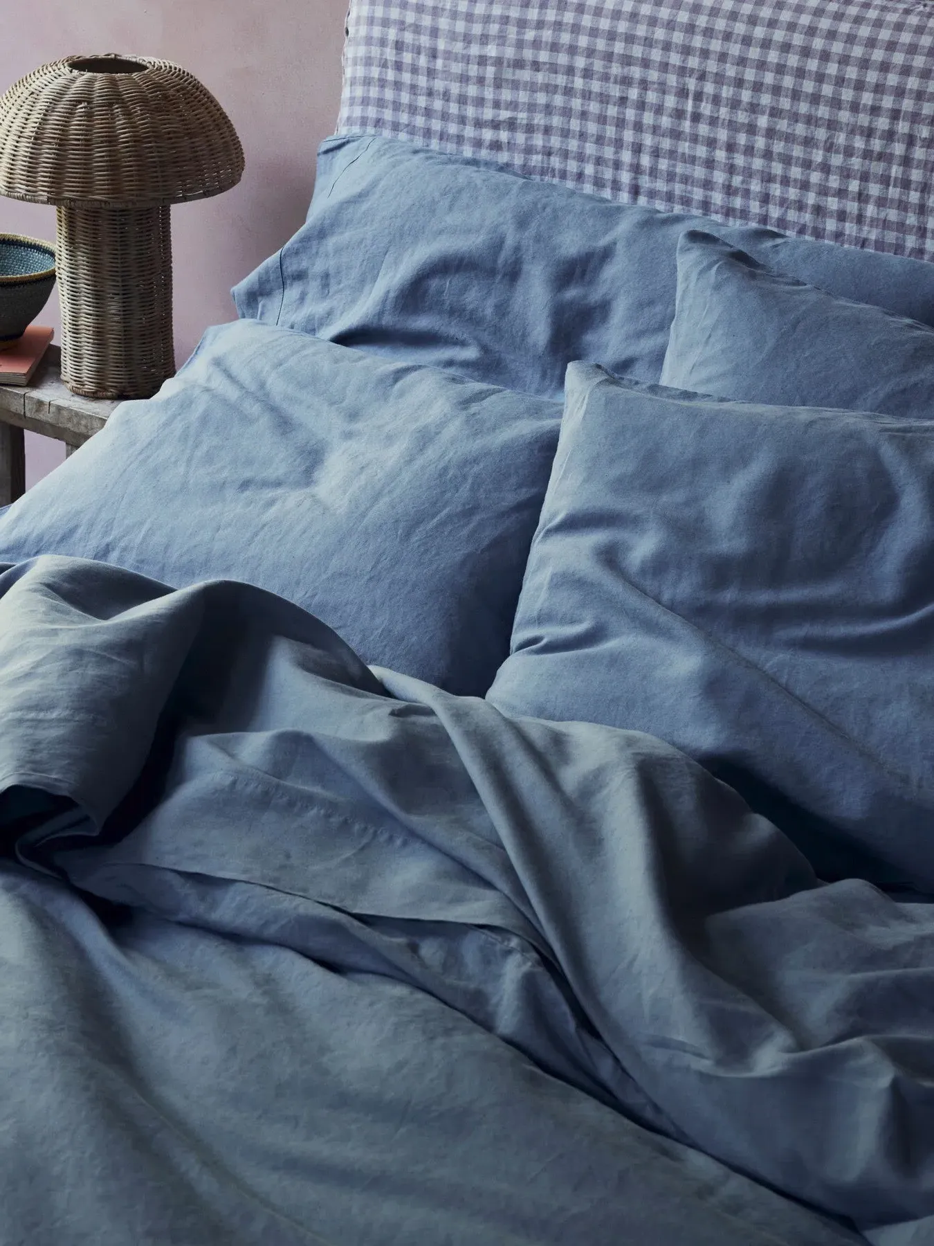 Standard Pillowcase Pair - Dusk Blue, Linen Blend image