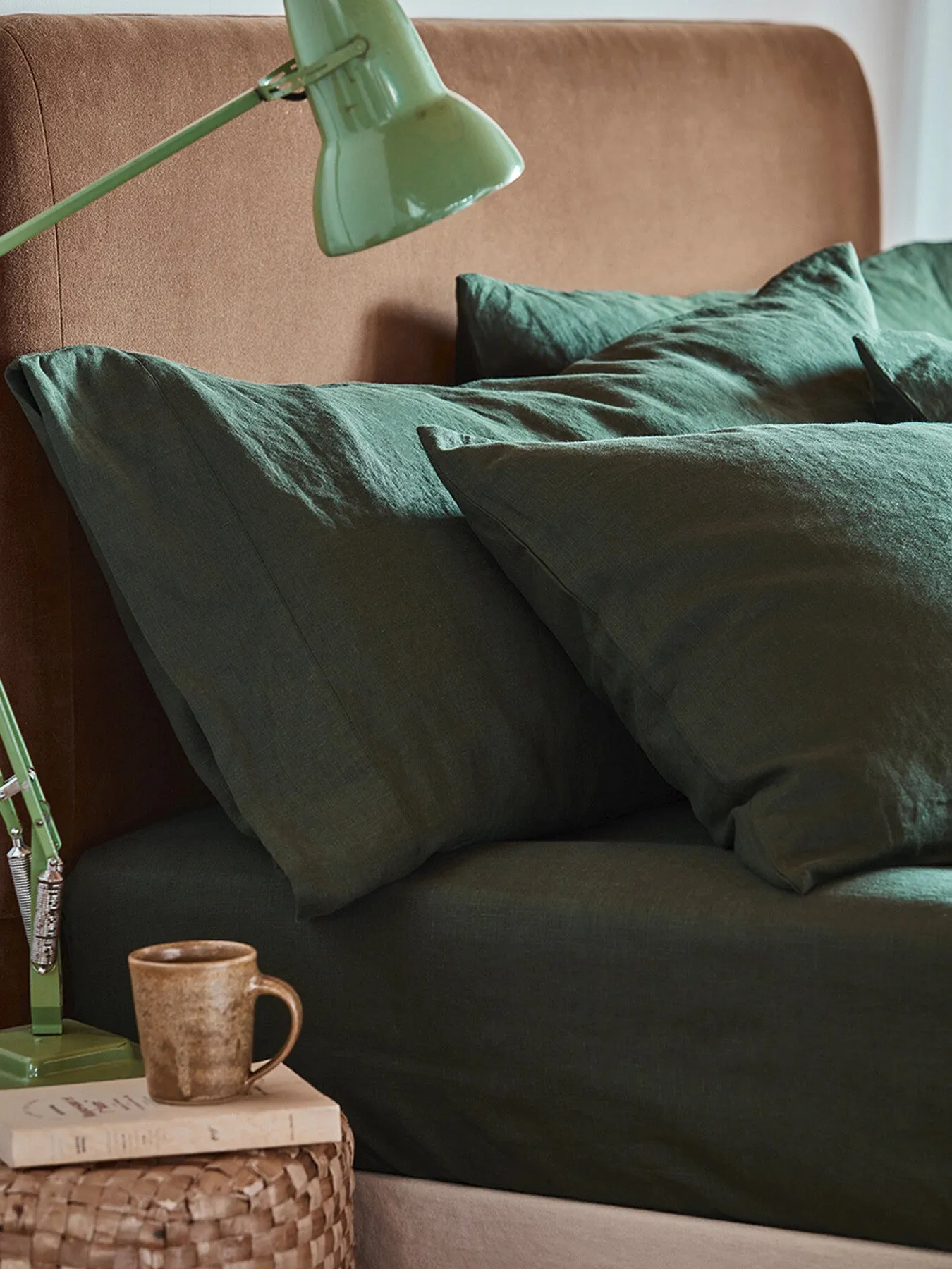 Standard Pillowcase Pair - Fern Green, Linen image
