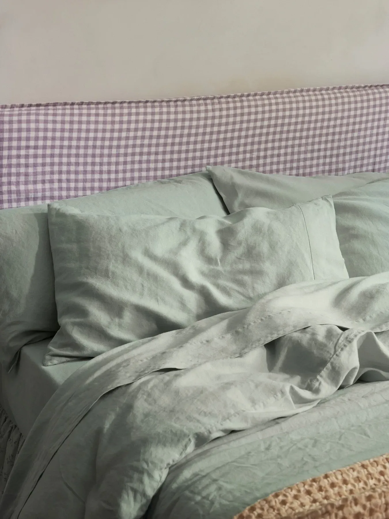 Standard Pillowcase Pair - Sage Green, Linen Blend image