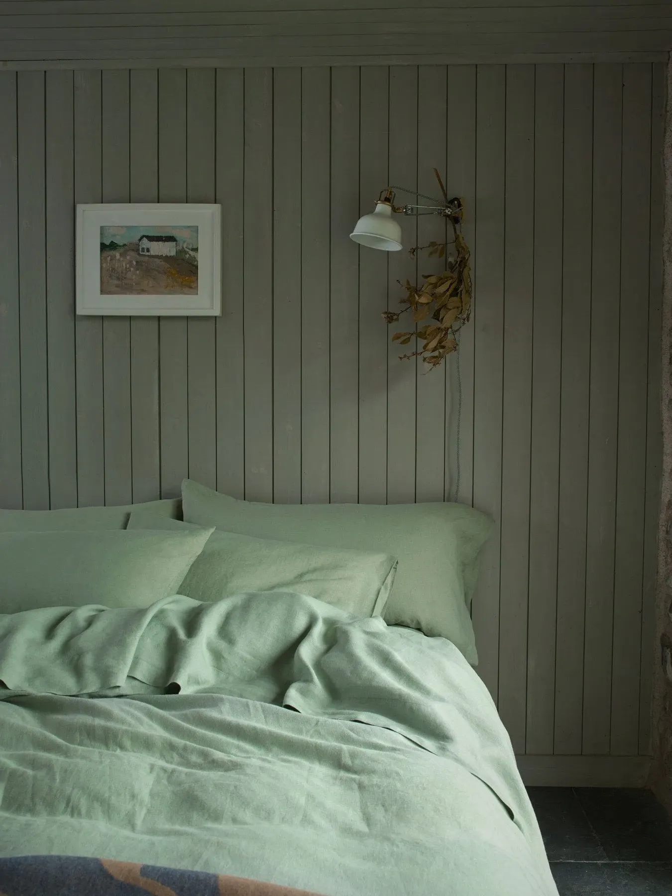 Standard Pillowcase Pair - Sage Green, Linen image