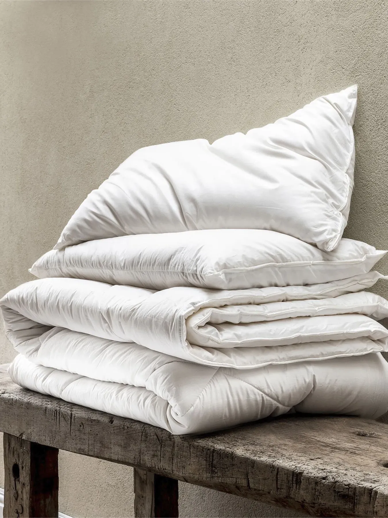 Standard Wool Pillow Light Weight - White, Cotton image