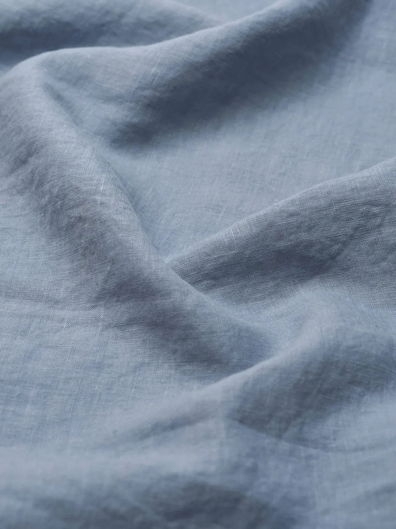 Super King Duvet Cover - Dusk Blue, Linen Blend