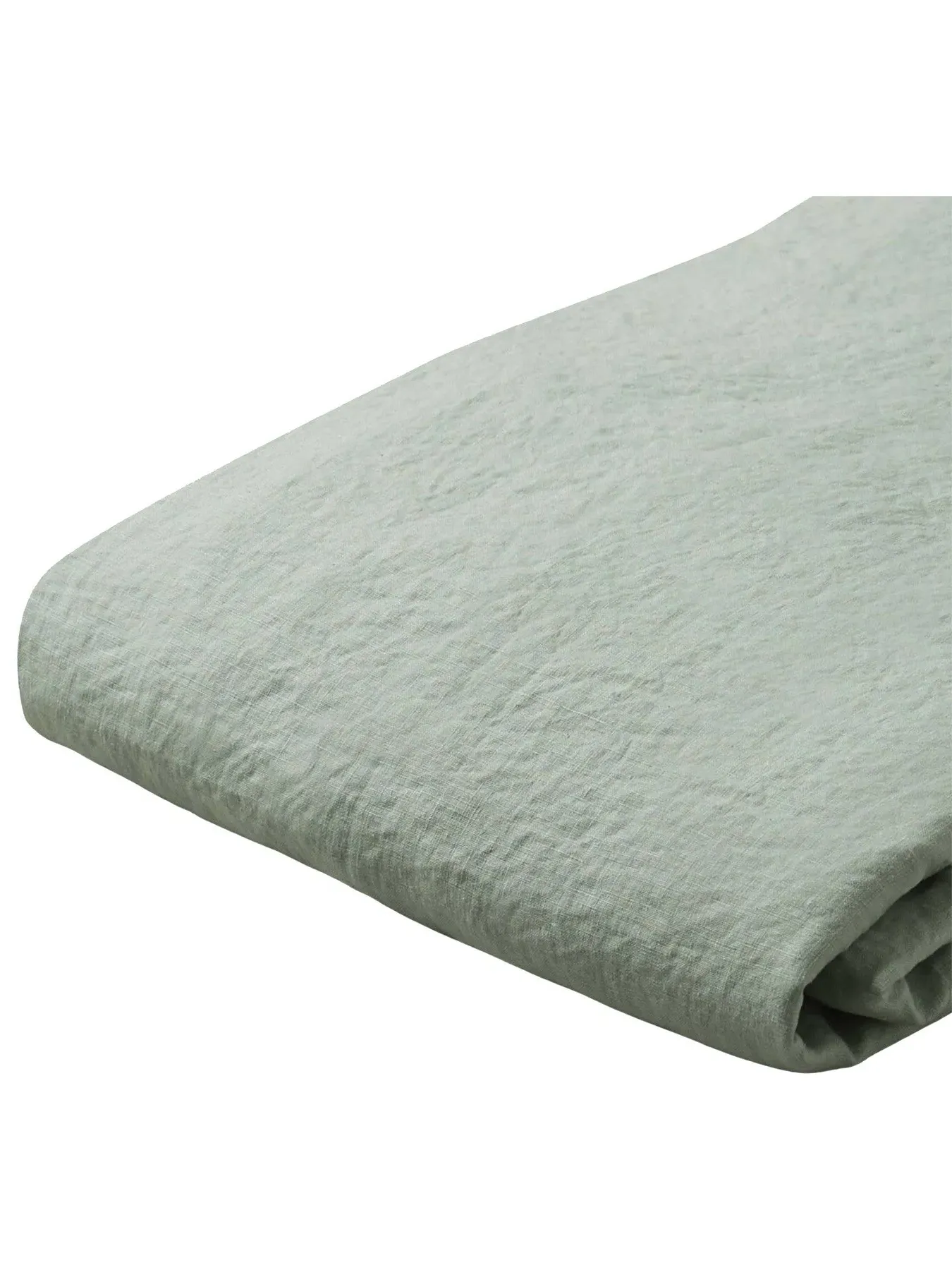 Super King Flat Sheet - Green, Linen