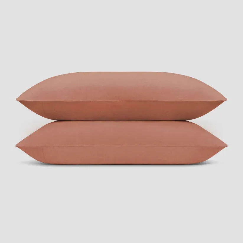 Super King Pillowcase Pair - Warm Clay, Linen