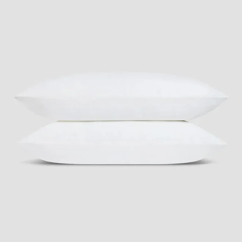 Super King Pillowcase Pair - White, Linen Blend