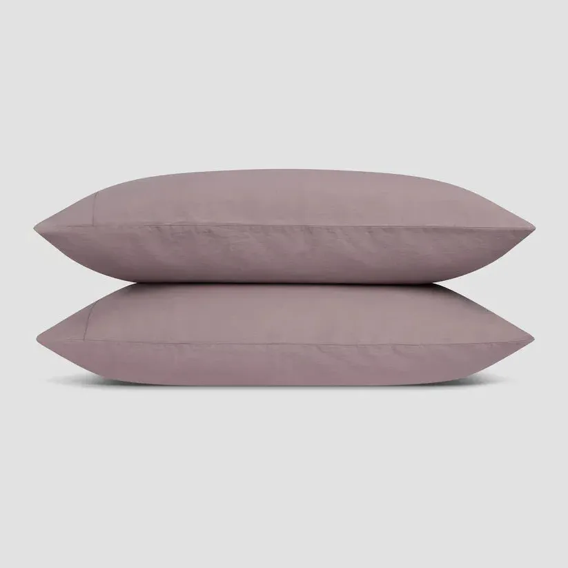 Super King Pillowcases Pair - Purple, Linen