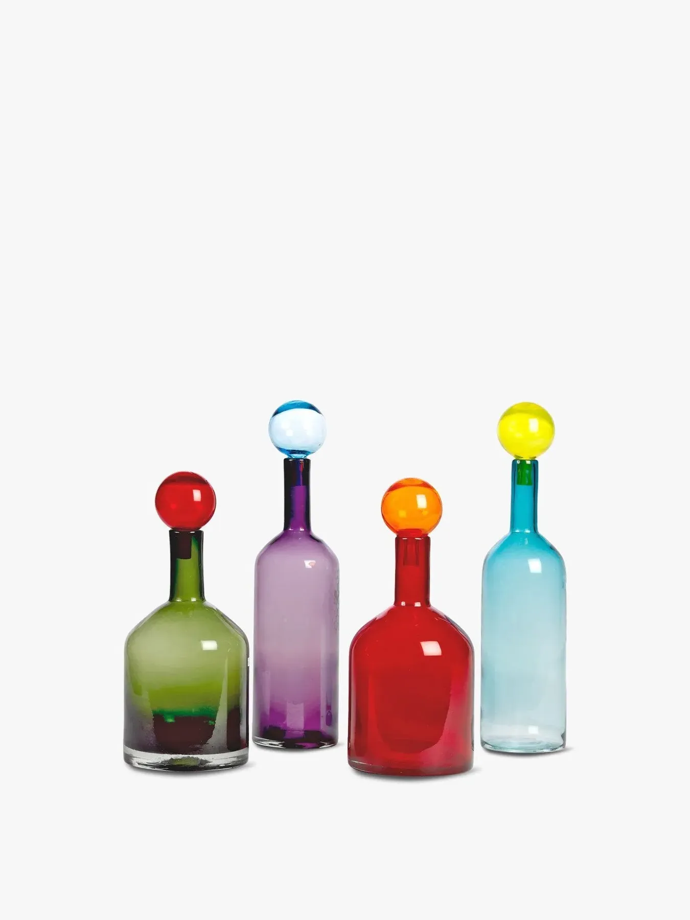 4-Piece Bubble Bottle Set - Glass image