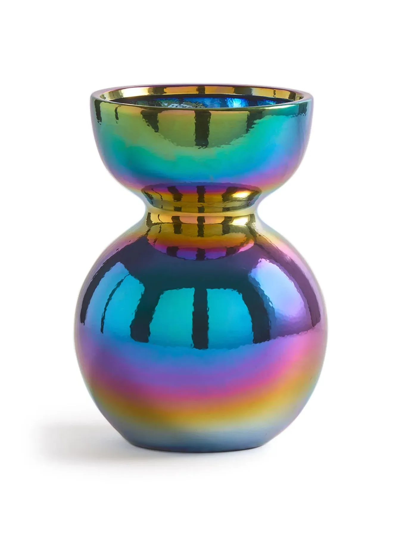 Medium Vase with Reactive Glaze - Oily, Ceramic