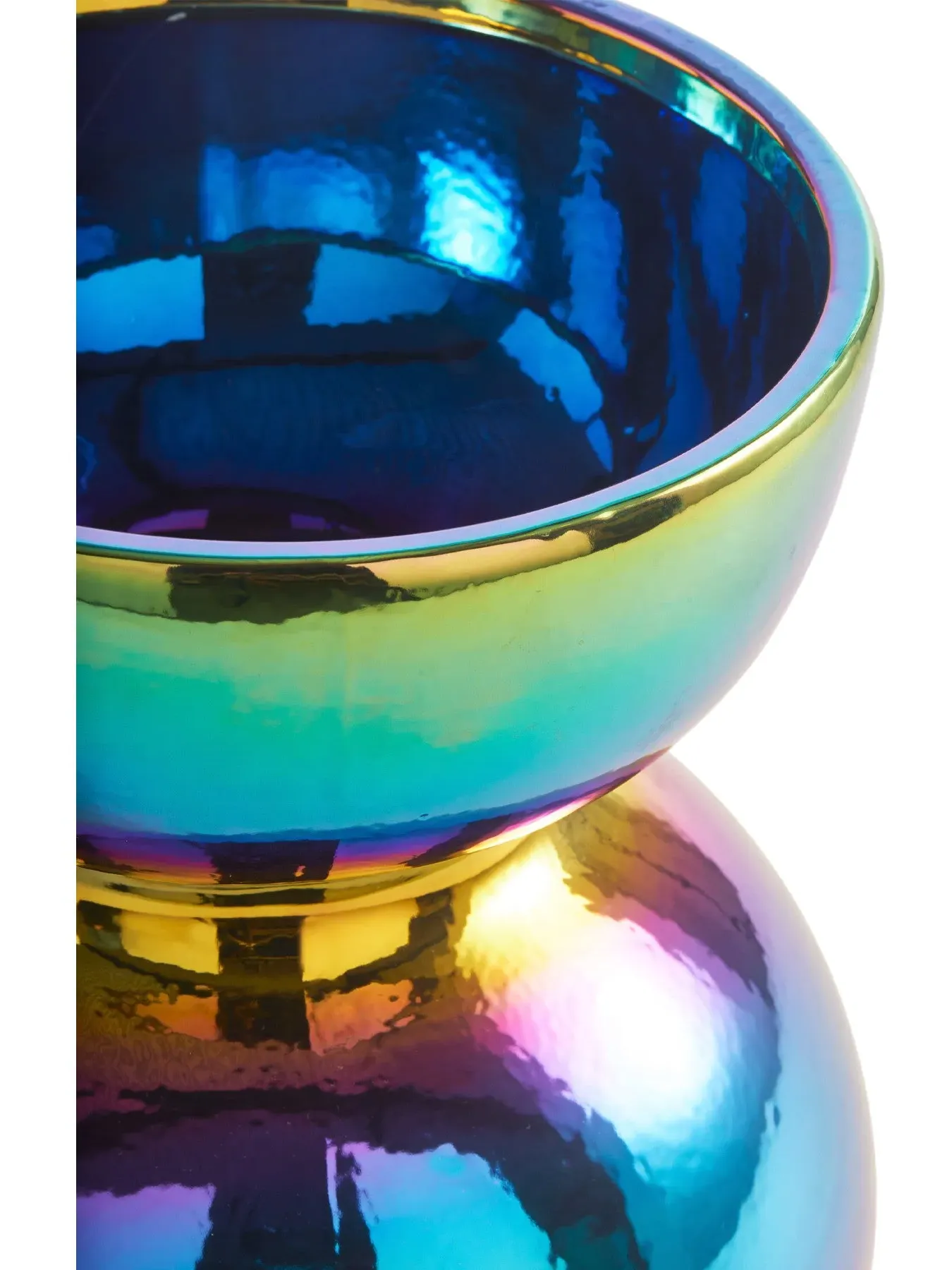 Medium Vase with Reactive Glaze - Oily, Ceramic