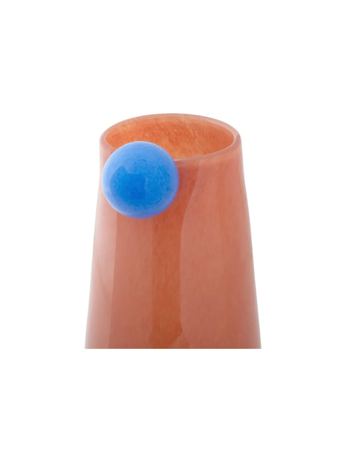 Bolita Vase with Organic Shape - Orange, Glass