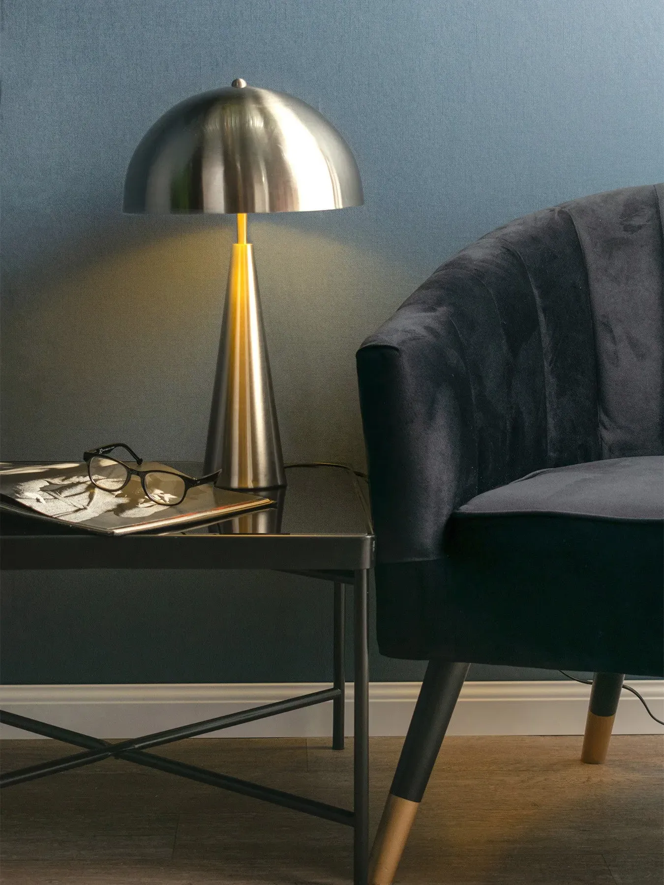 Capa Metallic Table Lamp - Brushed Nickel