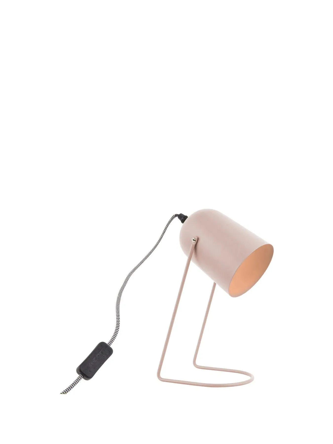 Enchant Table Lamp - Soft Pink, Matt Steel