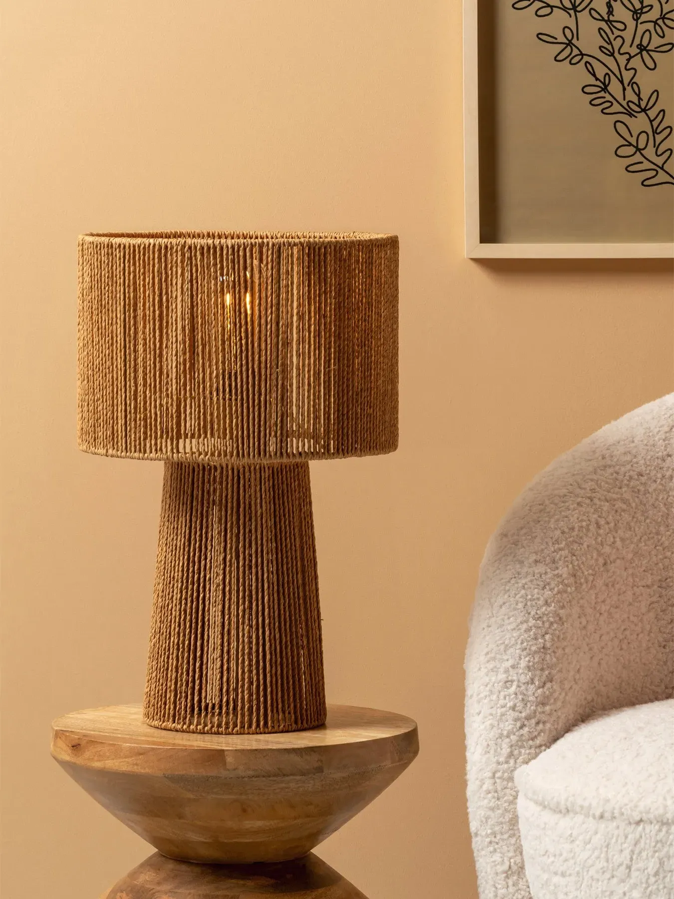 Forma Pin Table Lamp - Natural, Paper Rope