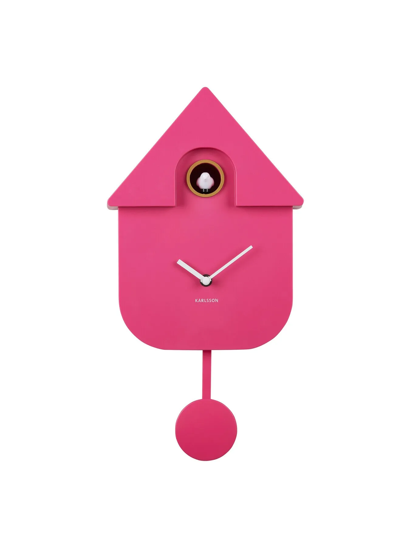 Modern Cuckoo Clock - Bright Pink