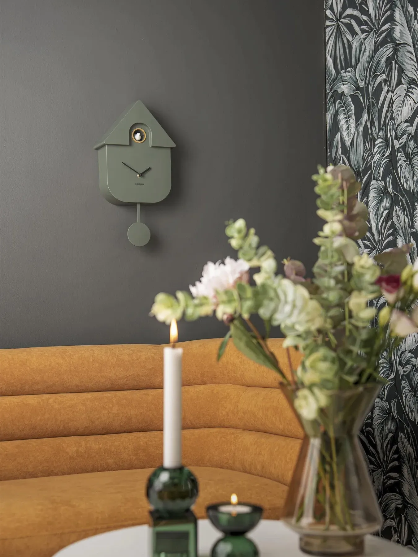 Modern Cuckoo Clock - Jungle Green