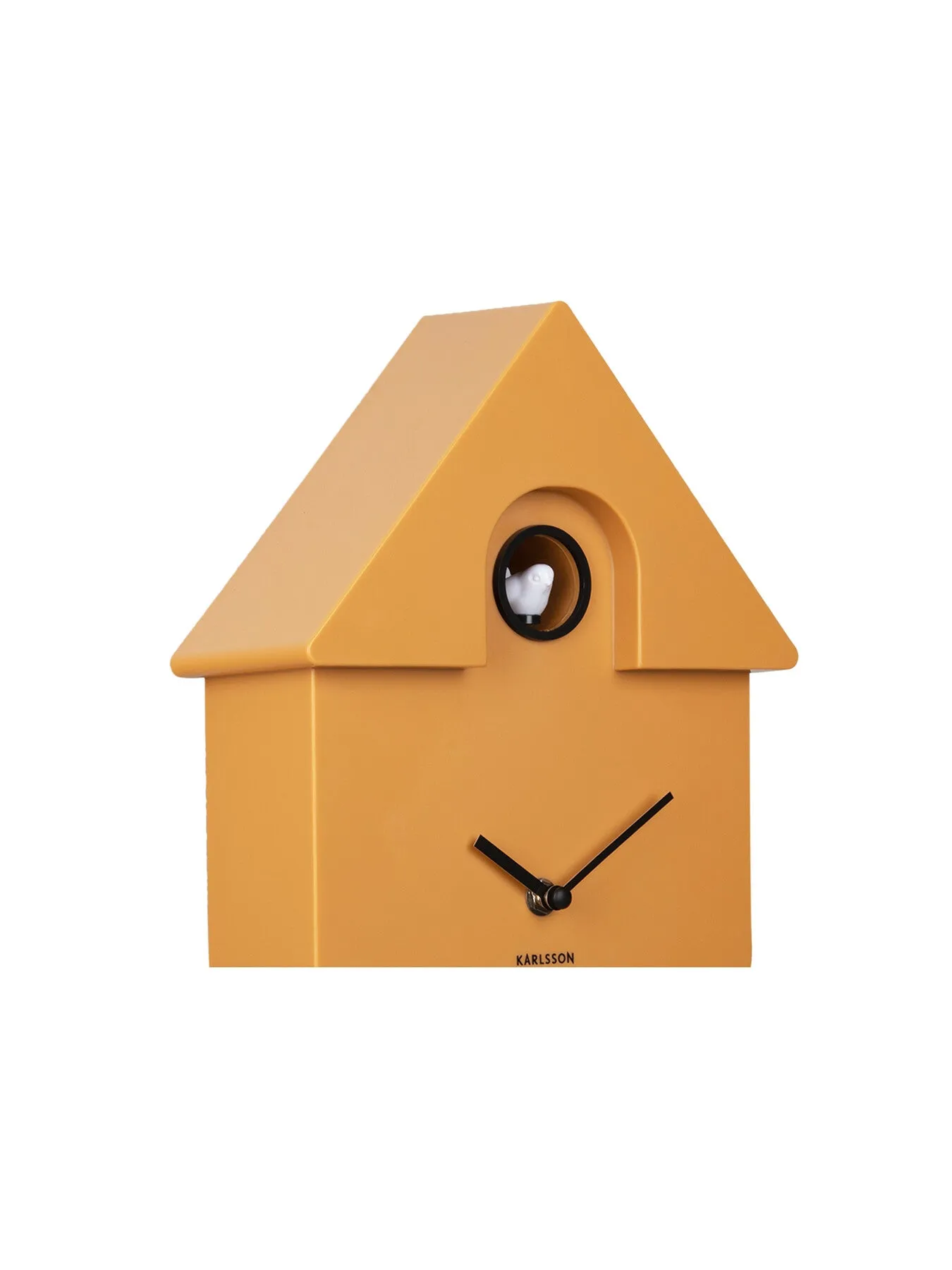 Modern Cuckoo Wall Clock - Ochre Yellow