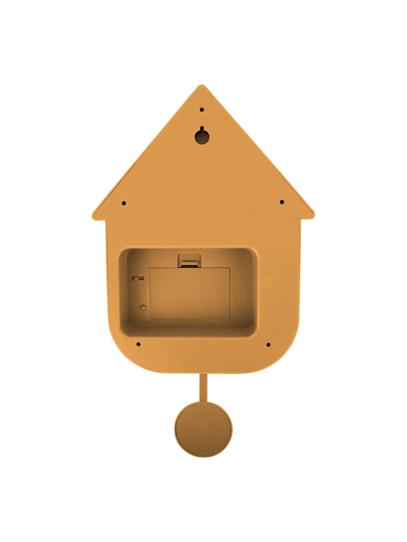Modern Cuckoo Wall Clock - Ochre Yellow