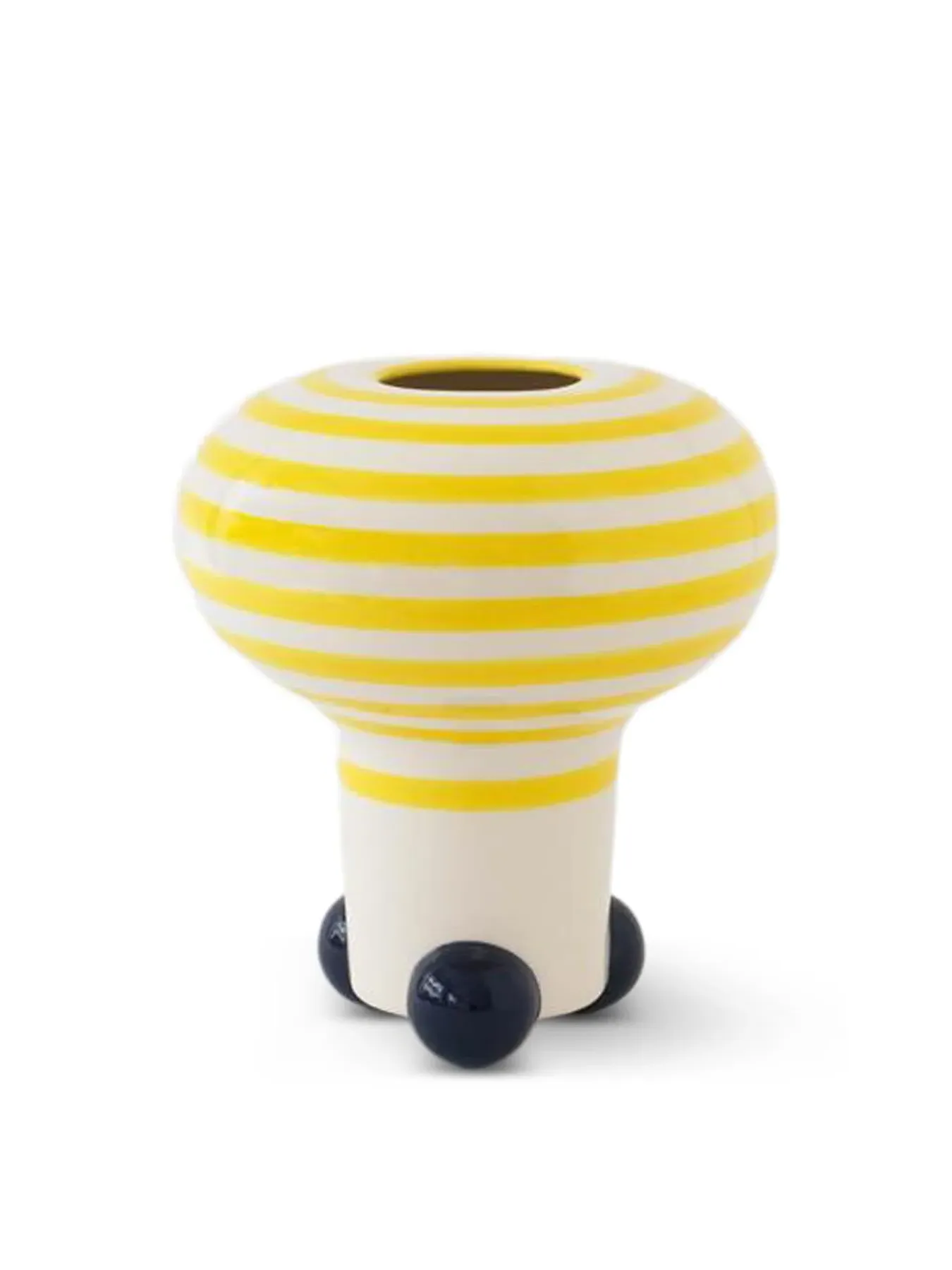 Mushroom Vase - Yellow/Blue, Earthenware image