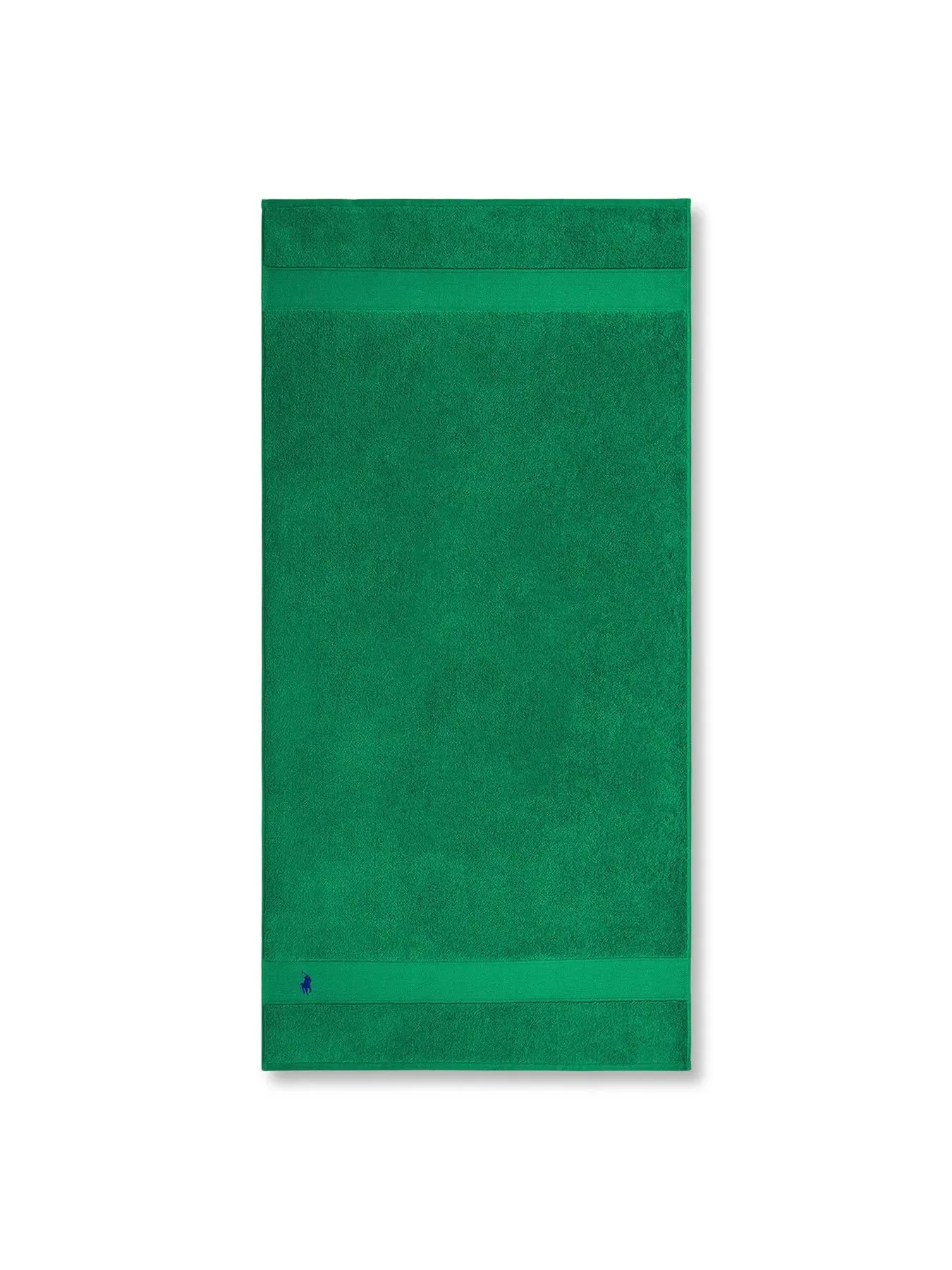 Bath Towel with Embroidered Logo - Green, Cotton image