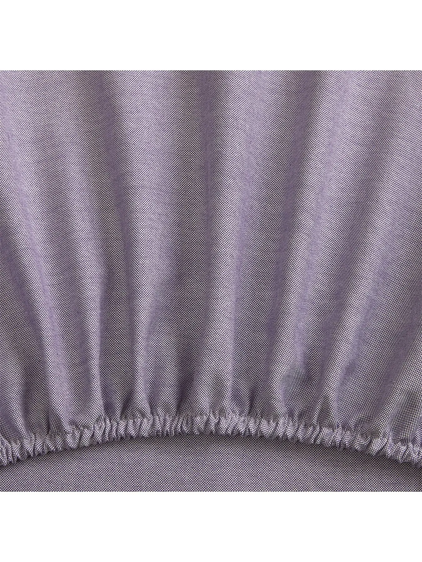 Double Oxford Fitted Sheet - Purple