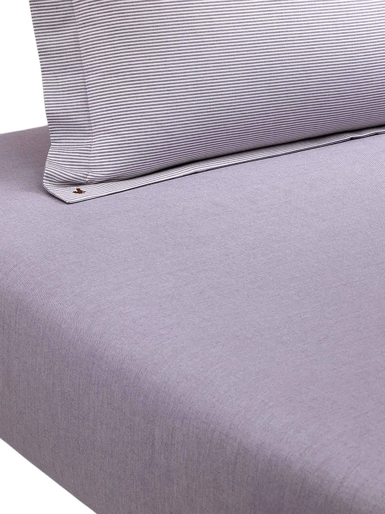 Double Oxford Fitted Sheet - Purple