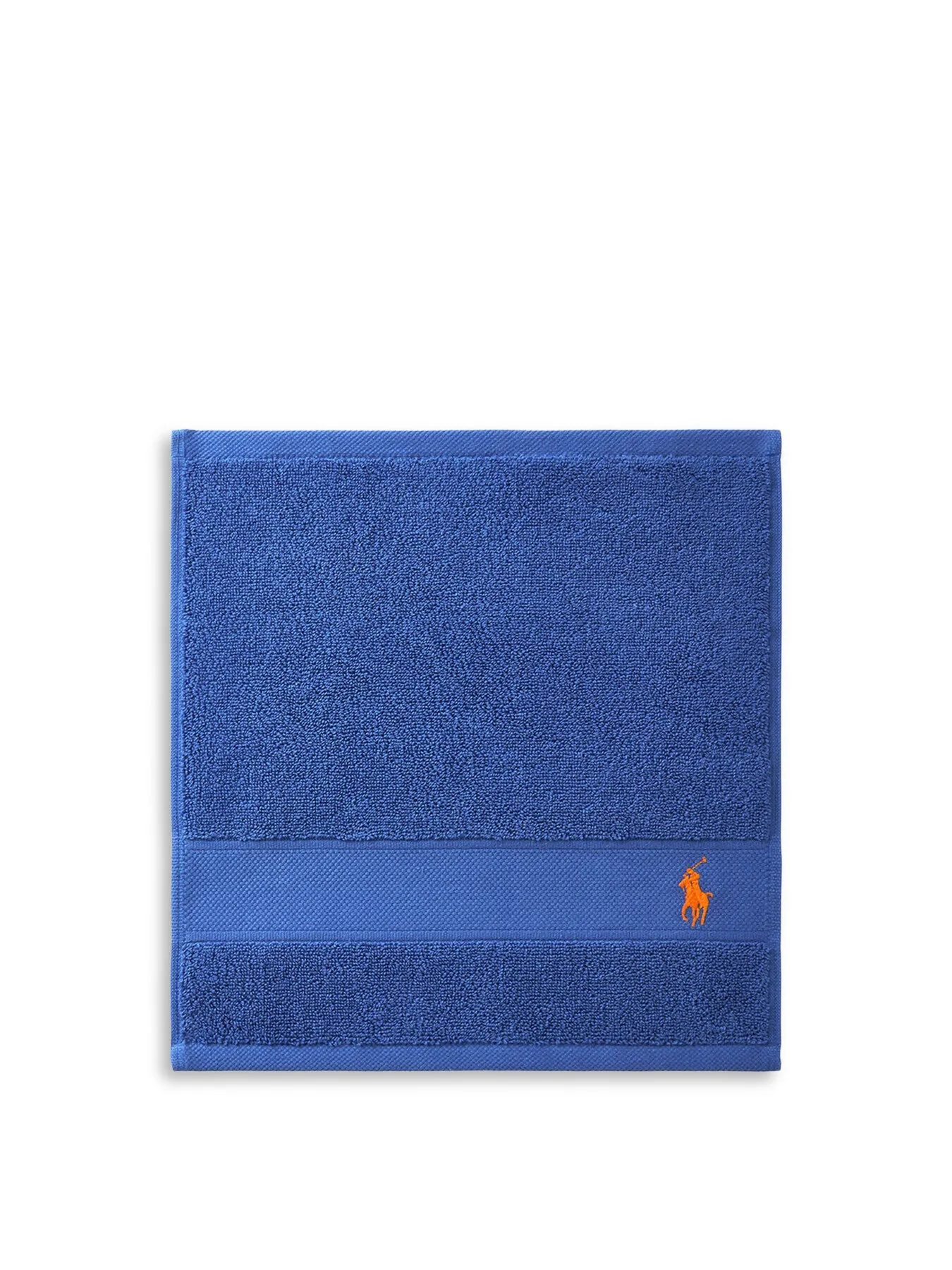 Face Cloth with Embroidered Logo - Blue, Cotton image