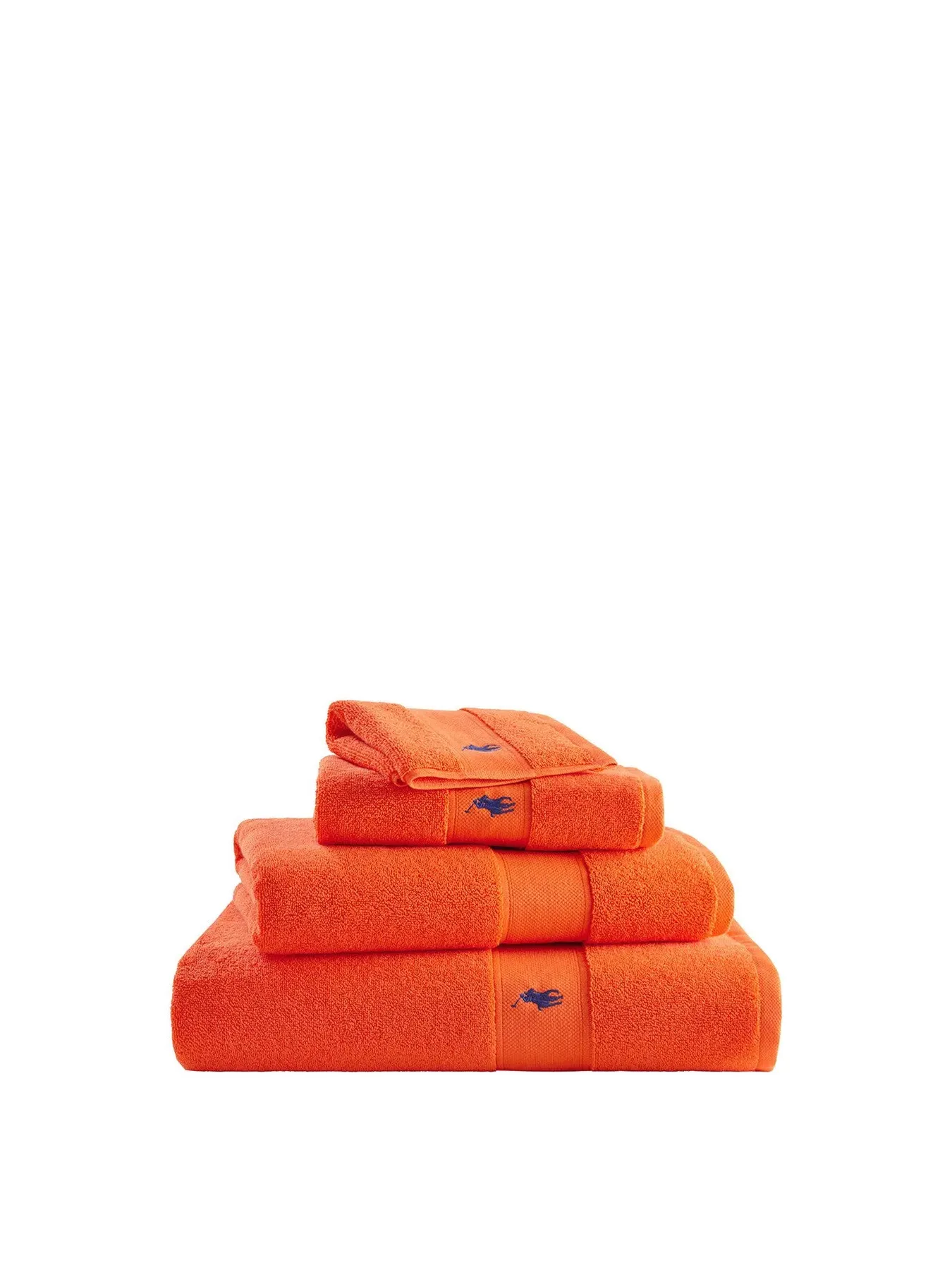 Face Cloth with Embroidered Logo - Orange