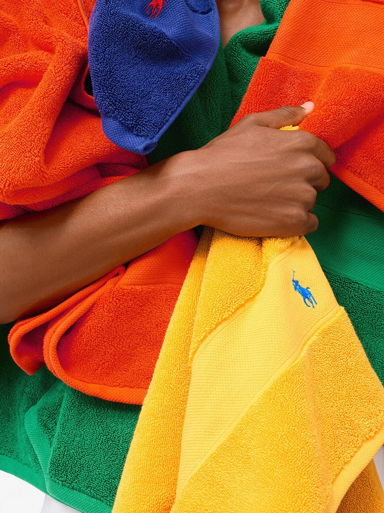 Face Cloth with Embroidered Logo - Orange