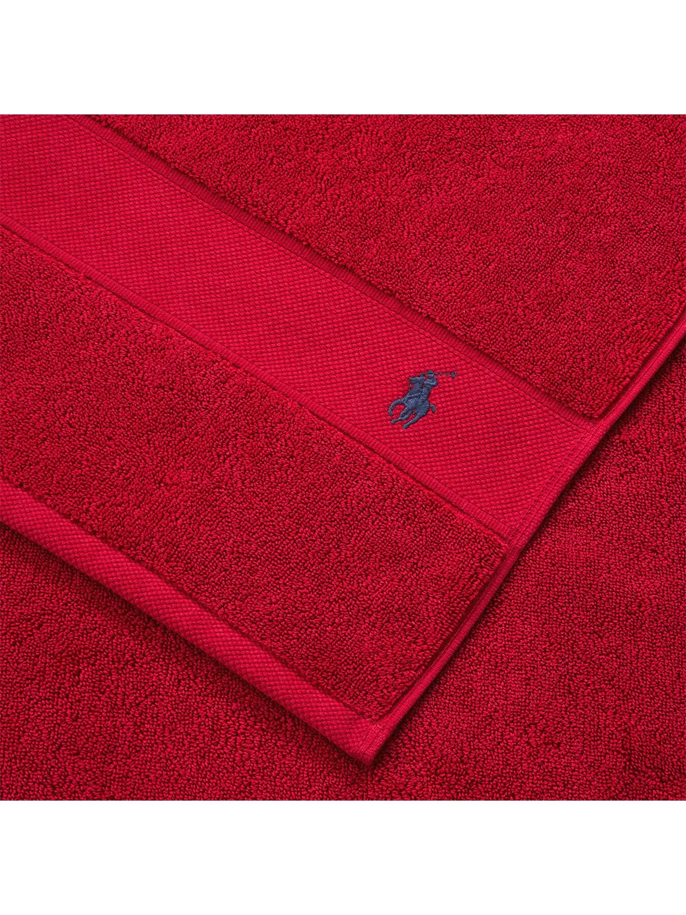 Face Cloth with Embroidered Logo - Red